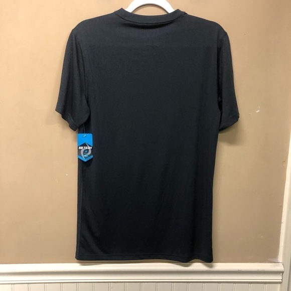 SB TECH Shirt Adult SM Black Short Sleeve Athletic Top Activewear Cool Play NWT - Picture 2 of 5